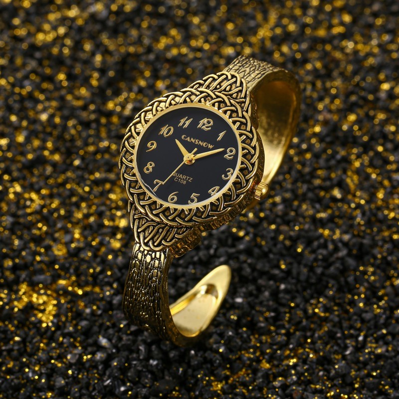Luxury Watch Female - CANSNOW Brand Luxury Fashion Golden Women's