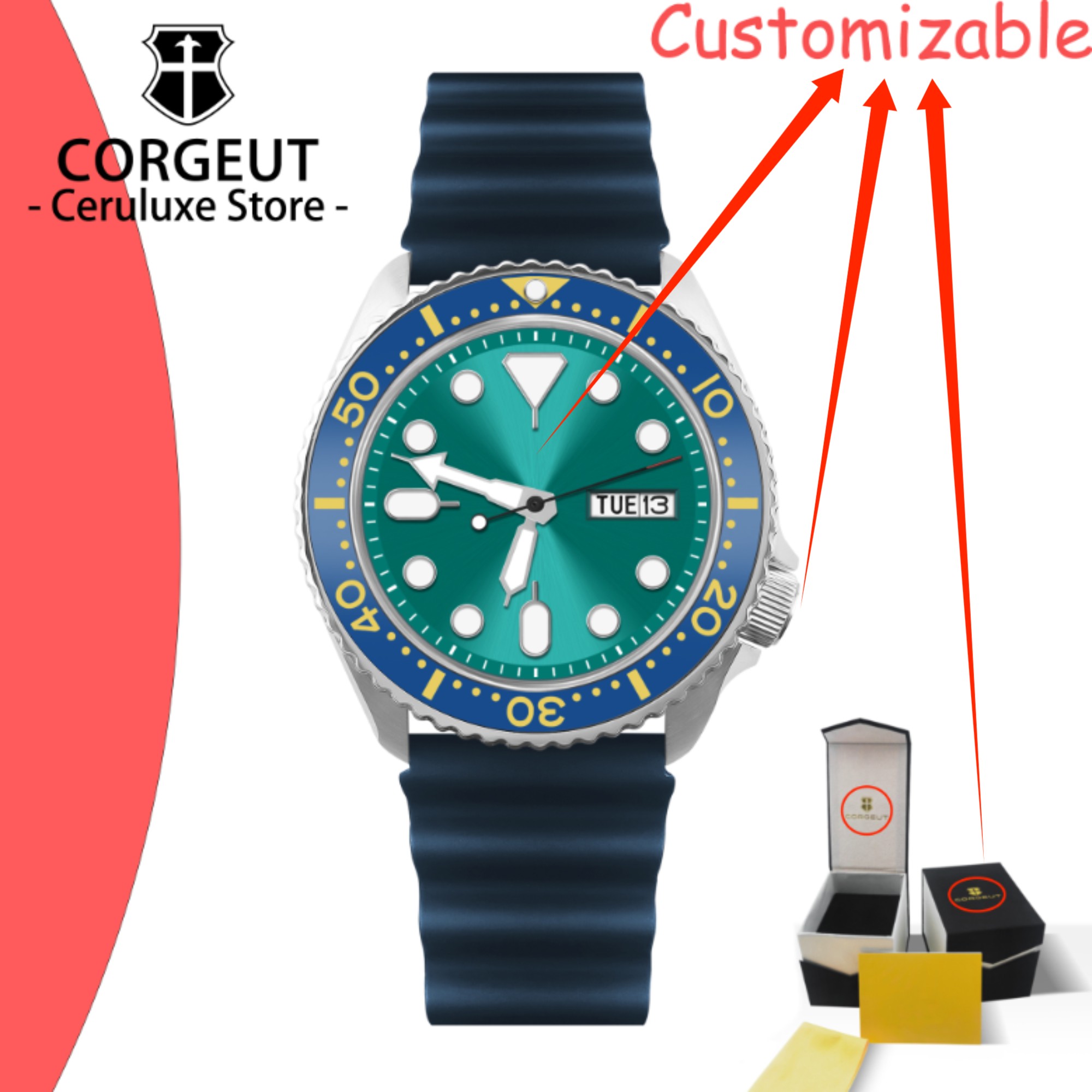 CUSTOM Logo Vintage Diver Watc - Luxury Watch Display review and price