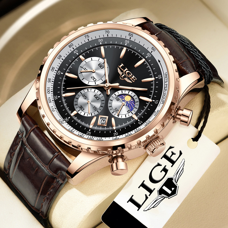 New Fashion Mens Watches LIGE  - Compass Watch Luxury review and price
