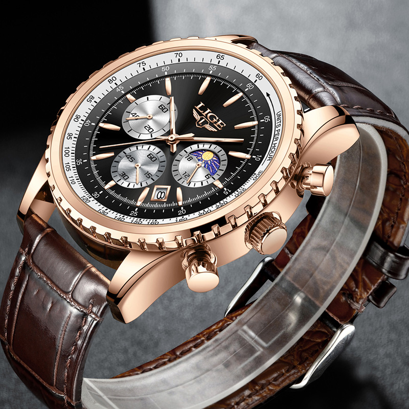 New Fashion Mens Watches LIGE  - Compass Watch Luxury review and price