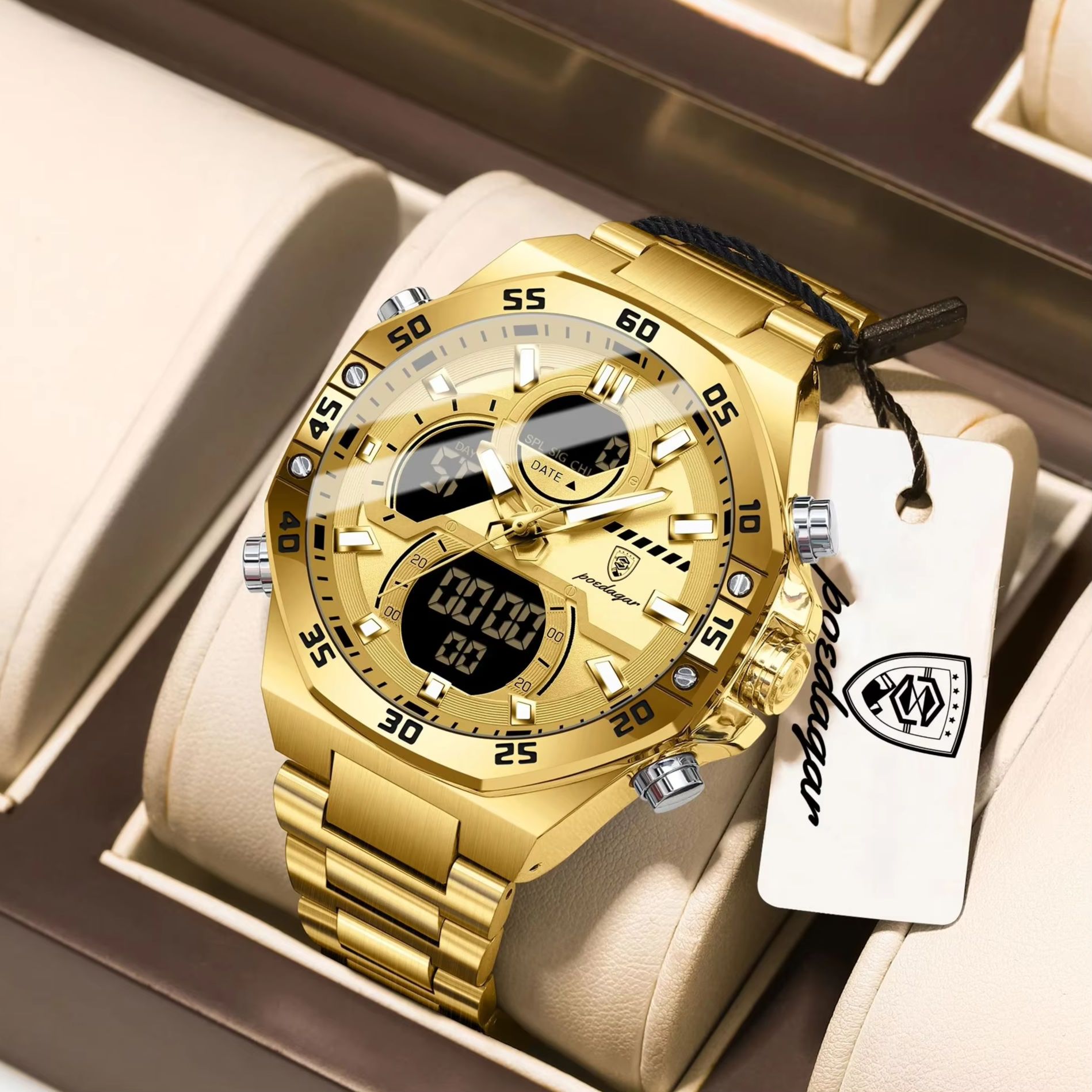 POEDAGAR Sports Quartz Men Wri - Minute Repeater Watch review and price