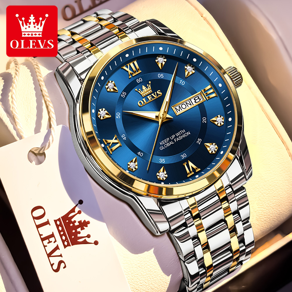 OLEVS Brand Fashion men's watc - Luxury Watch Display review and price