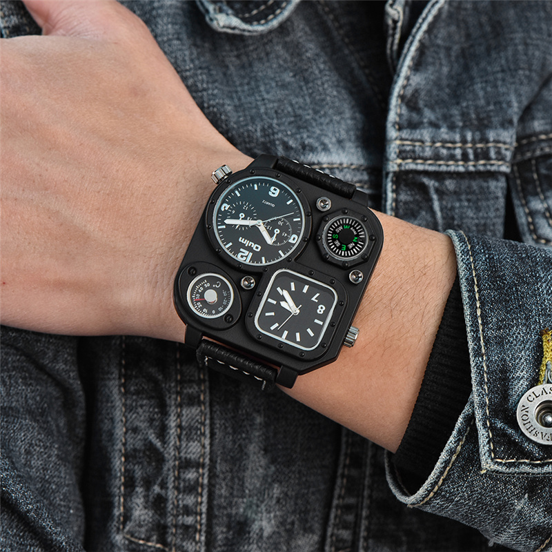 Oulm Classic Black Casual Watc - Compass Watch Luxury review and price