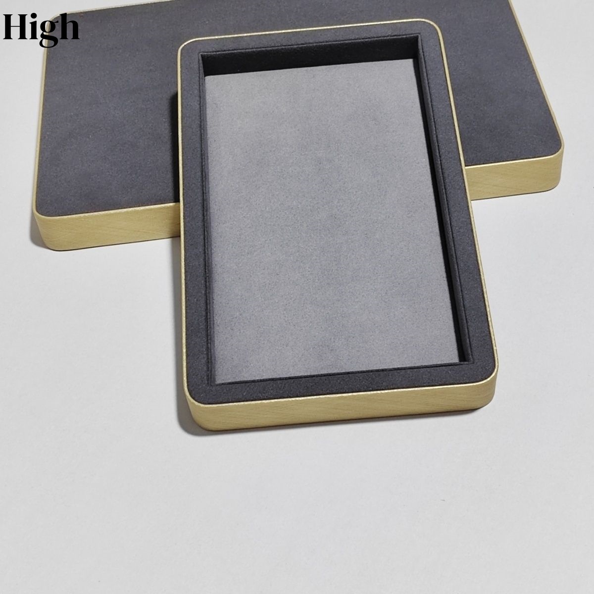 Gray Suede Leather Jewelry Dis - Luxury Watch Photo review and price