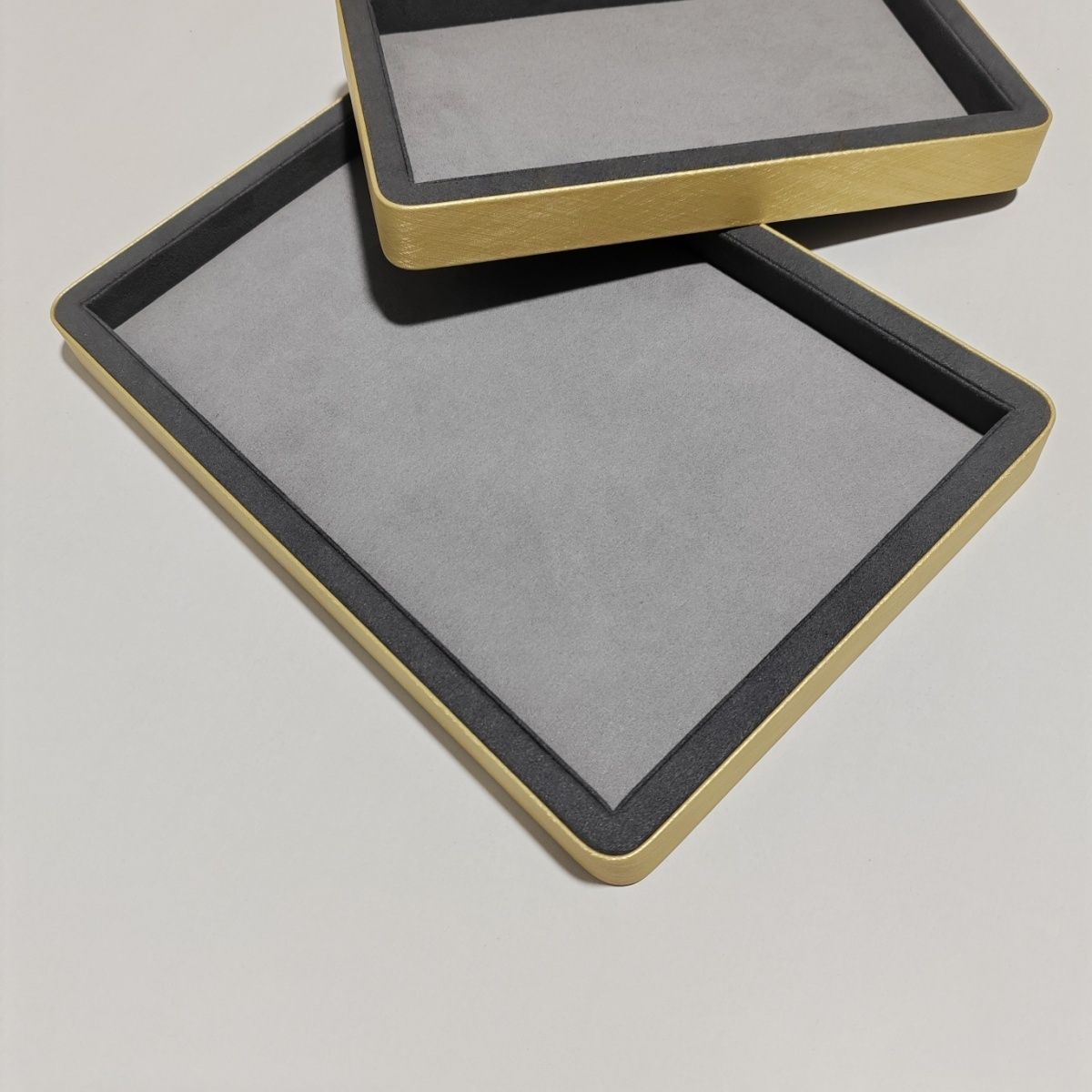 Gray Suede Leather Jewelry Dis - Luxury Watch Photo review and price