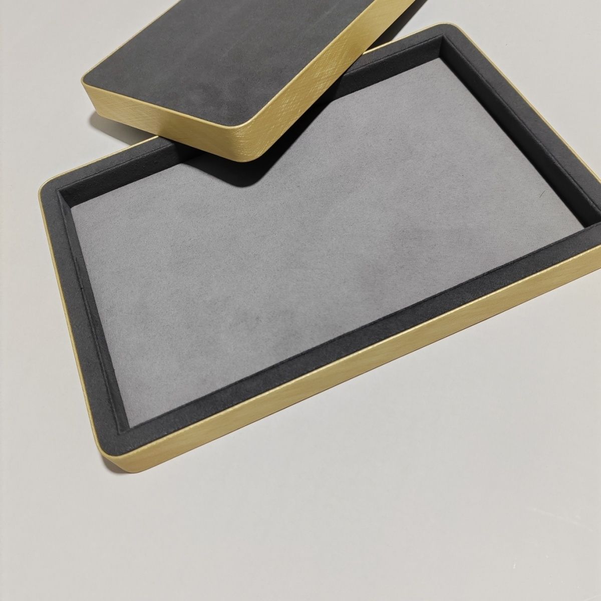 Gray Suede Leather Jewelry Dis - Luxury Watch Photo review and price