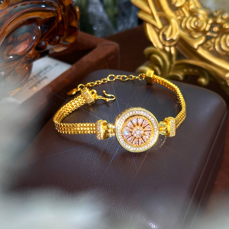 24k Gold 9999 Light Luxury Dia - Compass Watch Luxury review and price