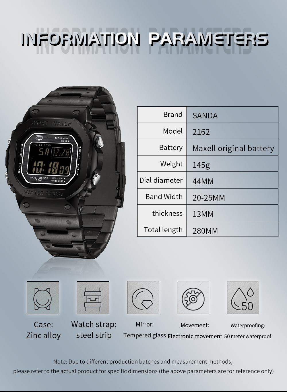 SANDA 2162 Men's Electronic Di - Minute Repeater Watch review and price