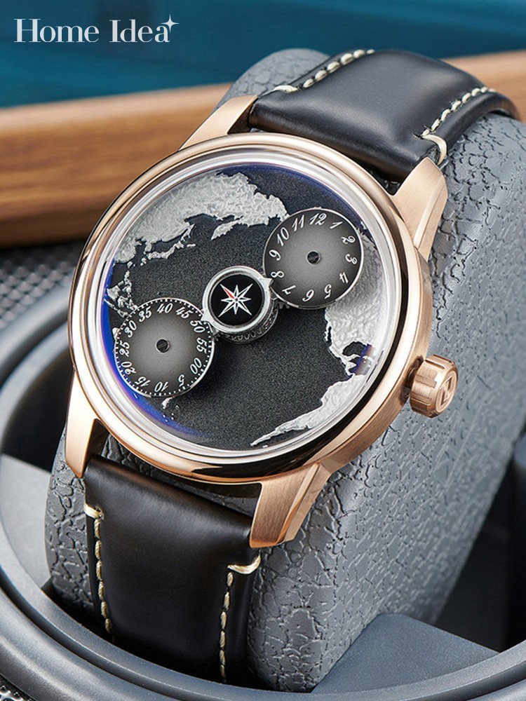 Casual Men Work Blue Planet Fu - Compass Watch Luxury review and price