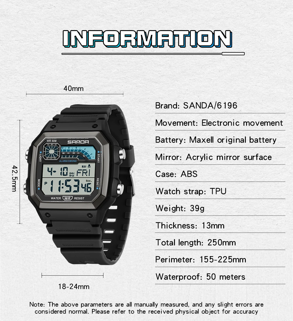 SANDA 6196 Electronic Watch Mu - Minute Repeater Watch review and price